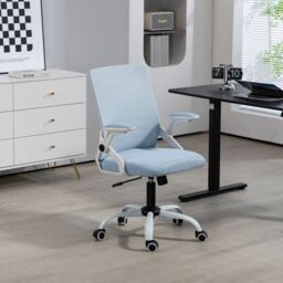EONLION Mesh Task Chair, 360 Swivel Office Chair with Flip-Up Arms in Beige - thumbnail 8