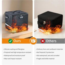 Hinsinc Vinyl Record Storage Box Lock Waterproof Dustproof 100 12 Records in Black - thumbnail 5