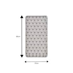 Showerdrape Laguna Anti Slip PVC Bath Mat 68cm x 37cm - 2 Set in Grey - Size: 68 cm x 37 cm - thumbnail 3