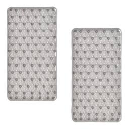 Showerdrape Laguna Anti Slip PVC Bath Mat 68cm x 37cm - 2 Set in Grey - Size: 68 cm x 37 cm - thumbnail 6