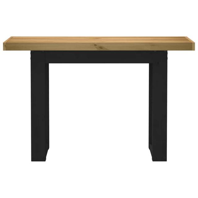 Berkfield Home Decorative Console Table NOAIN U-Shaped Legs 120x30x75 cm Solid W in Brown - Size: 120 x 30 x 75 cm - image 1