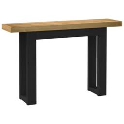 Berkfield Home Decorative Console Table NOAIN U-Shaped Legs 120x30x75 cm Solid W in Brown - Size: 120 x 30 x 75 cm - thumbnail 5
