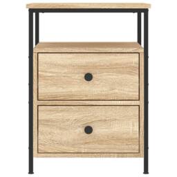 Berkfield Home Bedside Cabinet Sonoma Oak 44x45x60 cm Engineered Wood in Light Tan - Size: 44 x 45 x 60 cm - thumbnail 5