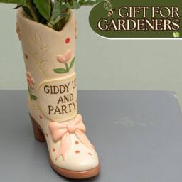 Boxer Gifts Women's Giddy Up Cowboy Boots Vase - Novelty Vase - thumbnail 5