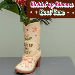 Boxer Gifts Women's Giddy Up Cowboy Boots Vase - Novelty Vase - thumbnail 2