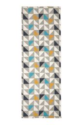 Homescapes Copenhagen Cotton Geometric Scandi Printed Hall Runner, 66 x 200 cm - Size: 66 cm x 200 cm - thumbnail 2