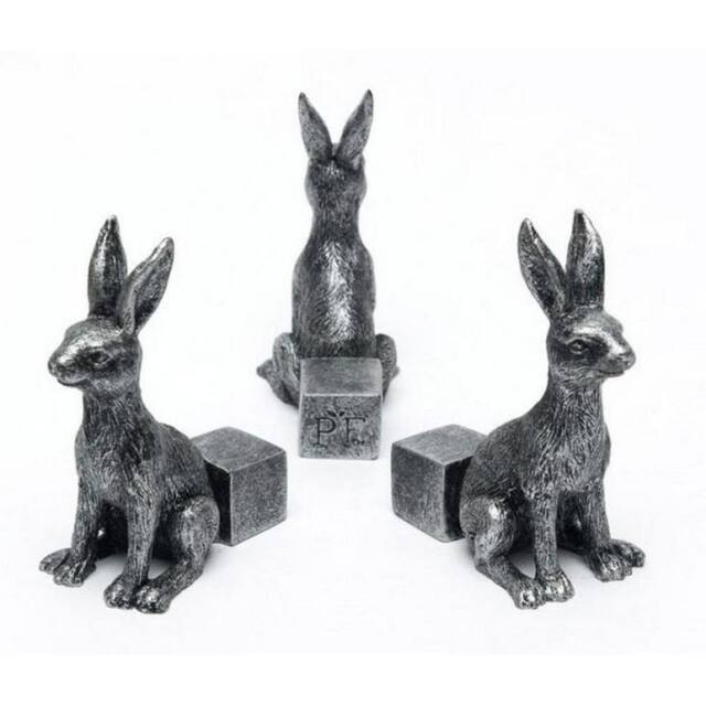 Jardinopia Small Brushed Silver Hare Plant Pot Feet - Set of 3 - image 1