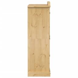 Berkfield Home Wardrobe Corona 151.5x52x170 cm Solid Wood Pine in Brown - thumbnail 5