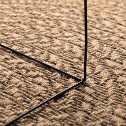 Berkfield Home Rug 200x290 cm Jute Look Indoor & Outdoor in Brown - Size: 100 cm diameter - thumbnail 5