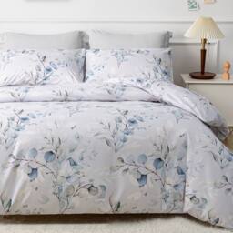 Grace Double Brushed Duvet Cover Set Supersoft with Zipper Closure in White - Size: Single - thumbnail 2