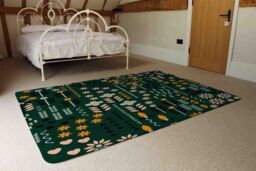Benjamin Tate Design Selection Of Flowers Print Rug in Natural - Size: Large - thumbnail 3