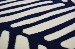 THE RUGS Maestro Collection Herringbone Design Rug in Navy - Size: 80 cm x 150 cm - thumbnail 4