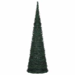 Berkfield Home Pop-up String Artificial Pre-lit Christmas Tree Green 150 cm - thumbnail 1