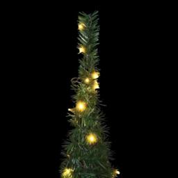 Berkfield Home Pop-up String Artificial Pre-lit Christmas Tree Green 150 cm - thumbnail 6