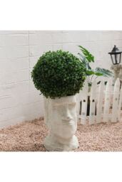 Living and Home 28cm Faux Green Eucalyptus Boxwood Decorative Grass Ball for Wedding & Home Décor - thumbnail 1