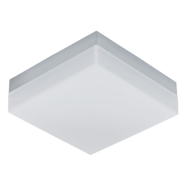 Loops IP44 Outdoor Wall Light White Plastic 8.2W Built in LED Porch Lamp - image 1