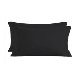 Snug City Luxury 200TC Housewife Pillowcase Pair Soft Feel in Black - Size: Standard Pillow Case - thumbnail 2