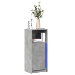 Berkfield Home Sideboard with LED Concrete Grey 42.5x34x100 cm Engineered Wood - thumbnail 2
