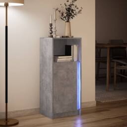 Berkfield Home Sideboard with LED Concrete Grey 42.5x34x100 cm Engineered Wood - thumbnail 5
