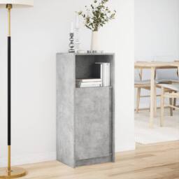 Berkfield Home Sideboard with LED Concrete Grey 42.5x34x100 cm Engineered Wood - thumbnail 4