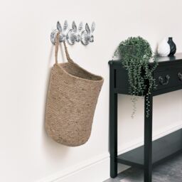Melody Maison Large Jute Hanging Basket 48cm X 34cm in Light Brown - Size: 48 cm X 34 cm - thumbnail 6