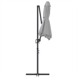 Berkfield Home Garden Cantilever Parasol with Lock Sand 372 x 198 x 253 cm in Brown - thumbnail 7