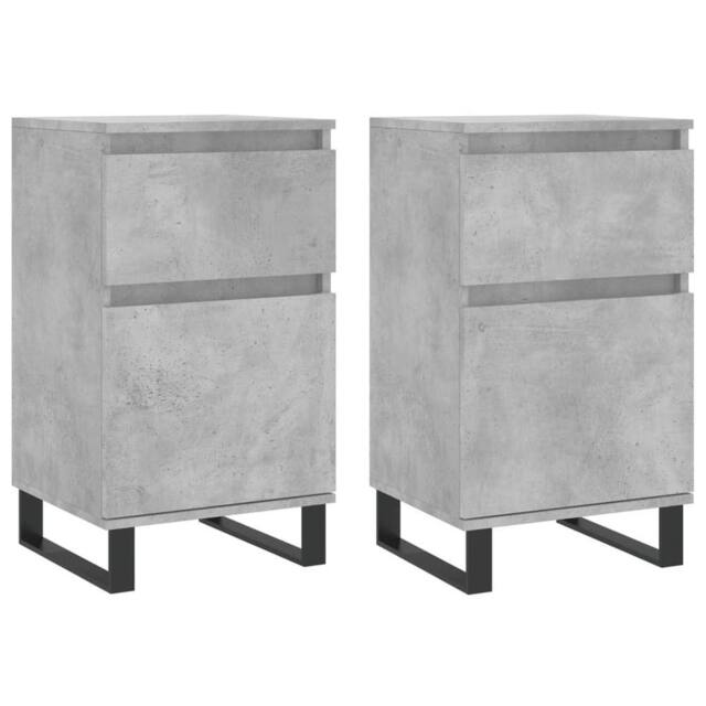 Berkfield Home Sideboards 2 pcs Concrete Grey 40x35x70 cm Engineered Wood - Size: 40 x 35 x 70 cm - image 1