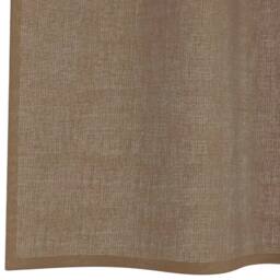 Berkfield Home Voile Curtains with Loops 2 pcs Light Brown 140x140 cm - thumbnail 6