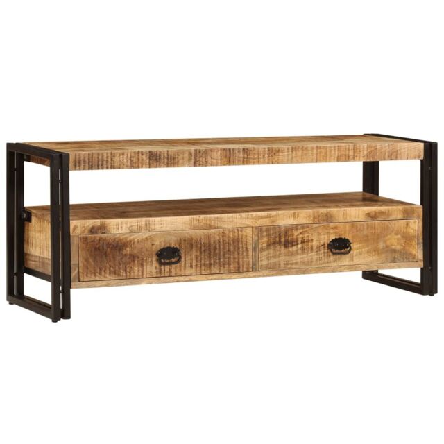 Berkfield Home TV Cabinet 120x35x45 cm Solid Mango Wood in Brown - Size: 120 x 35 x 45 cm - image 1
