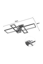 Geometric Black Frame LED Ceiling Light - thumbnail 5
