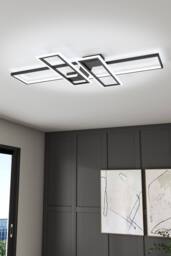 Geometric Black Frame LED Ceiling Light - thumbnail 1