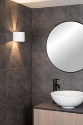 Lucide 'AXI' Non Dimmable Adjustable Up Down Bathroom LED Wall Spotlight in White - thumbnail 2