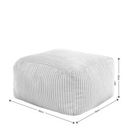 icon Amara Square Bean Bag Footstool, Corduroy in Yellow - thumbnail 5