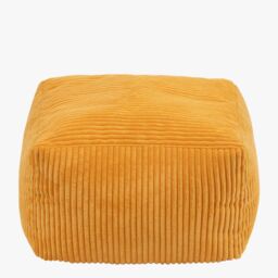 icon Amara Square Bean Bag Footstool, Corduroy in Yellow - thumbnail 4