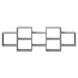 Berkfield Home Wall Shelf Grey Sonoma 129x18x42 cm Engineered Wood - Size: 129 x 18 x 42 cm - thumbnail 4