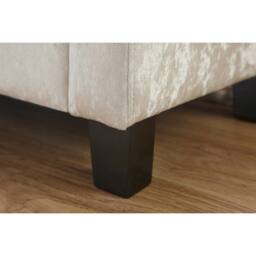 FORGEVIO Ottoman Seat Bench soft Silver Crushed Velvet storage bedding box - thumbnail 5