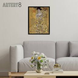 "Artery8 Portrait of Adele Bloch Bauer I Framed Canvas Wall Art Print Klimt in Gold - Size: W24"" x H32""" - thumbnail 3