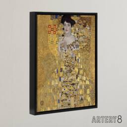 "Artery8 Portrait of Adele Bloch Bauer I Framed Canvas Wall Art Print Klimt in Gold - Size: W24"" x H32""" - thumbnail 2