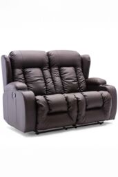 More4Homes Caesar Manual Recliner Bonded Leather 2+3 Seater Sofa Set in Brown - thumbnail 4
