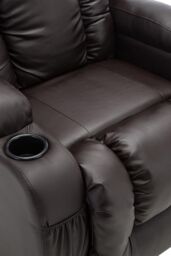More4Homes Caesar Manual Recliner Bonded Leather 2+3 Seater Sofa Set in Brown - thumbnail 6
