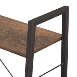 Berkfield Home Practical 3-Tier Standing Shelf Dark Brown & Black 56x35x108 cm - Size: 56 x 35 x 108 cm - thumbnail 7