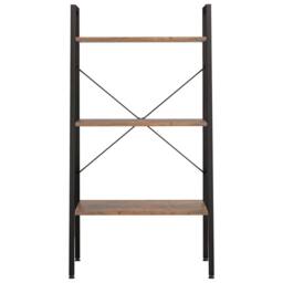 Berkfield Home Practical 3-Tier Standing Shelf Dark Brown & Black 56x35x108 cm - Size: 56 x 35 x 108 cm - thumbnail 1