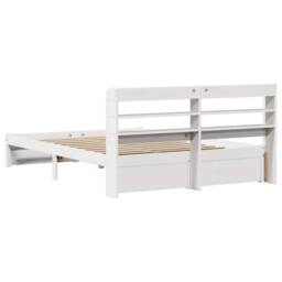 Berkfield Home Bed Frame with Headboard without Mattress White 120x200 cm - Size: Small Double - thumbnail 8