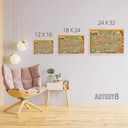 "Artery8 Fisher 1932 University of Chicago Map Canvas Wall Art Print - Size: W18"" x H24""" - thumbnail 4