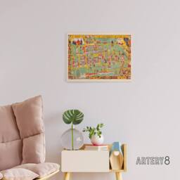 "Artery8 Fisher 1932 University of Chicago Map Canvas Wall Art Print - Size: W18"" x H24""" - thumbnail 3