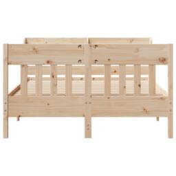 Berkfield Home Bed Frame without Mattress 160x200 cm Solid Wood Pine in Light Tan - thumbnail 4