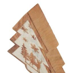 Sostter Rustic Wooden Winter Scene Ornament in Brown - Size: 15 cm - thumbnail 3