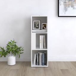 Berkfield Home Corner Cabinet White 33x33x100 cm Engineered Wood - Size: 33 x 33 x 100 cm - thumbnail 3