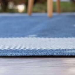 THE RUGS Outdoor Indoor Blue Bordered Rug Weatherproof Jet Washable - Size: 120 cm x 170 cm - thumbnail 5