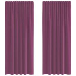 Berkfield Home Voile Curtains with Rod Pockets 2 pcs Purple